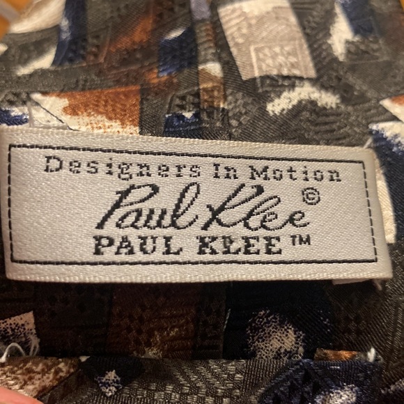 PAUL KLEE DESIGNERS IN MOTION VINTAGE SILK NECKTIE - Picture 7 of 11